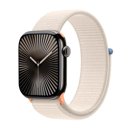 Crong Nylon - Bracelet sport pour Apple Watch 38/40/41/42 mm (Starlight)