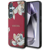 Guess Grained Printed Flower Pattern MagSafe - pouzdro pro Samsung Galaxy S25 (fuchsiová)