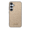 Guess Glitter Flakes Metal Logo Case -  Tasche für Samsung Galaxy S24 Tasche (gold)