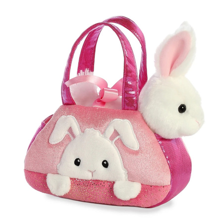 Fancy Pals – PeekaBoo Bunny Peluche in Borsa Rosa 20 cm Ecologico