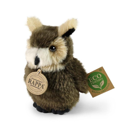 MASKOTKA PLUSZOWA SOWA REALISTYCZNA 13cm RAPPA SÓWKA JAK ŻYWA PTAK ECO