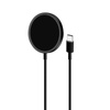 Câble de charge magnétique Puro USB-C Magsafe - Chargeur sans fil à induction de 15 W (noir)