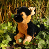Rappa - Plush realistic German Shepherd dog mascot sitting 23 cm Eco-Friendly Soft Collection