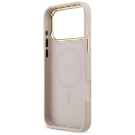 ETUI DO IPHONE 17 PRO MAX do MAGSAFE GUESS RÓŻOWE ORYGINALNE ELEGANCKIE