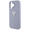Guess Hot Stamp 4G Pattern Triangle Metal Logo - Coque pour iPhone 16 (violet)