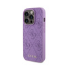 Guess Leather 4G Stamped - iPhone 15 Pro Case (purple)
