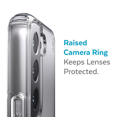Speck Presidio Perfect-Clear - Étui pour Samsung Galaxy S22+ avec revêtement MICROBAN (transparent/transparent)