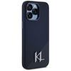 Karl Lagerfeld Silicone Shadow Metal Initial MagSafe - Hülle für iPhone 15 Pro (schwarz)