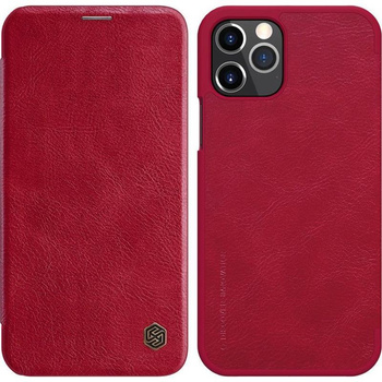 Nillkin Qin Ledertasche - Tasche für Apple iPhone 12 / 12 Pro (Rot)