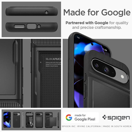Spigen Slim Armor CS - Gehäuse für Google Pixel 9 / 9 Pro (Schwarz)