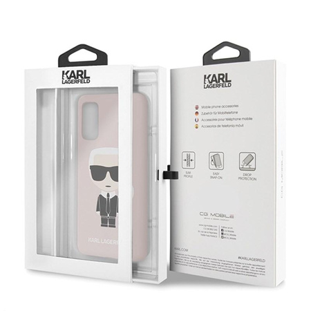 Karl Lagerfeld Fullbody Silicone Iconic - Etui Samsung Galaxy S20 (Light Pink)