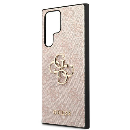 Guess 4G Großes Metall-Logo - Samsung Galaxy S22 Ultra Tasche (rosa)