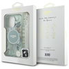 Guess IML Flowers With Pearl Strap MagSafe - Case for iPhone 16 Pro (Green)
