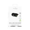 PURO Mini autós gyorstöltő - autós töltő 1 x USB-A + 1 x USB-C Power Delivery 30 W (fekete)