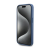 Guess 4G Bottom Stripe Metal Logo Collection - Coque pour iPhone 15 Pro Max (bleu)