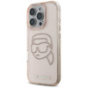 Karl Lagerfeld IML Rhinestones Karl Head - Coque pour iPhone 16 Pro (rose)