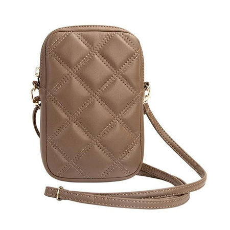 Guess Zip Quilted 4G - Phone Bag (brown)