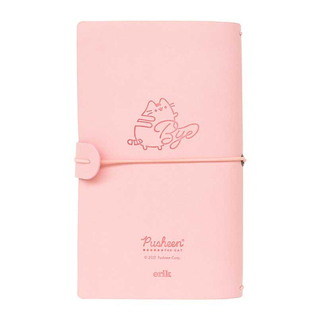 Pusheen - B6 bőr utazási jegyzetfüzet (rózsaszín)