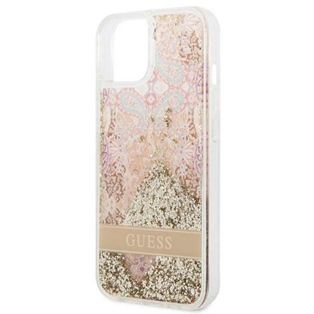 Guess Liquid Glitter Paisley - iPhone 14 Plus tok (arany)