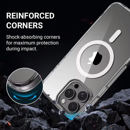Crong Clear MAG Cover - Étui MagSafe pour iPhone 16 Plus (transparent)