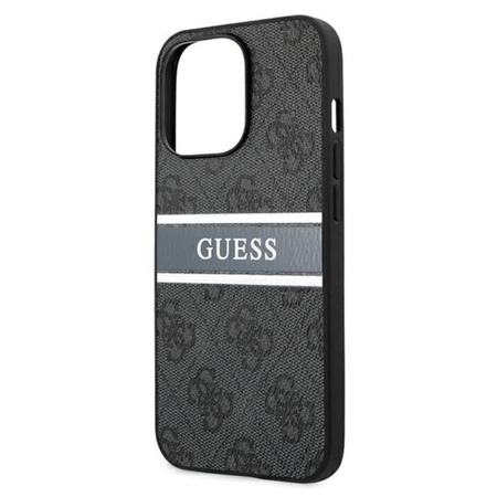 Guess 4G Printed Stripe - pouzdro pro iPhone 13 Pro Max (šedé)