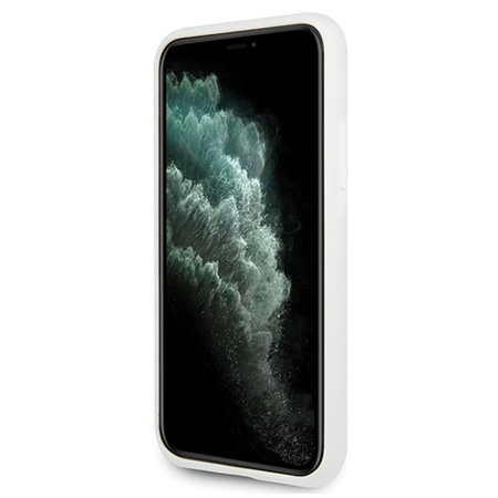 Pouzdro Karl Lagerfeld Fullbody Silicone Iconic - iPhone 11 Pro Max (bílé)