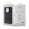 Guess Leather 4G Stamped - Étui pour iPhone 15 Pro Max (noir)