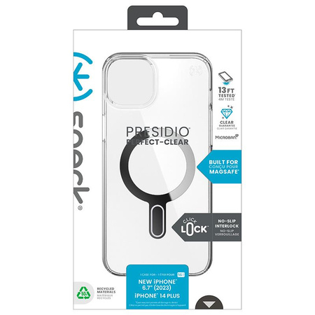 ETUI MAGSAFE SPECK DO IPHONE 14 PLUS | 15 PLUS, Przezroczyste, Wytrzymałe