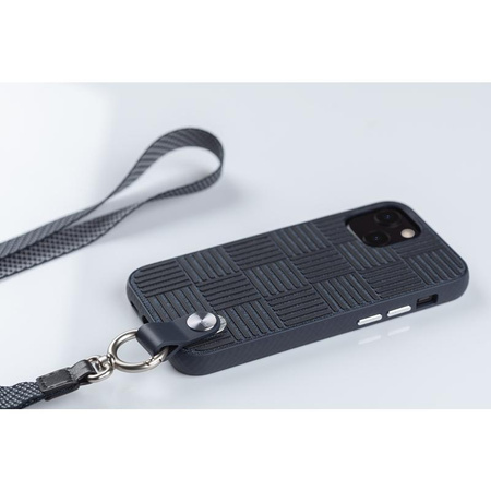 Moshi Altra - tok levehető zsinórral iPhone 13 mini (antibakteriális NanoShield™) (kék)