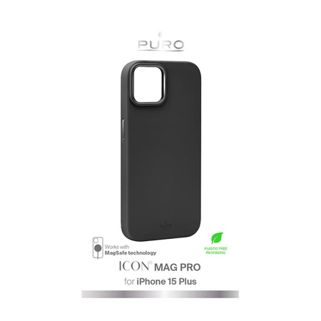 PURO ICON MAG PRO - iPhone 15 Plus MagSafe tok (fekete)