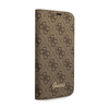 Guess 4G Metall Kamera Umriss Booktype Fall - iPhone 14 Pro Fall (braun)