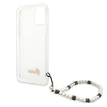 Guess White Pearl Strap - iPhone 12 Pro Max Case (transparent)