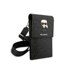 Karl Lagerfeld Monogram Ikonik Patch Wallet Phone Bag - Torba na smartfona i akcesoria (czarny)