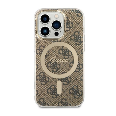 Guess 4G MagSafe - iPhone 14 Pro Tasche (Braun)