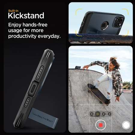 Spigen Tough Armor MagSafe - pouzdro pro iPhone 15 Pro (Metal Slate)