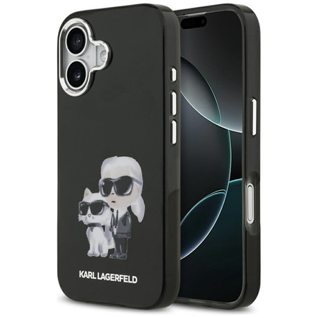Karl Lagerfeld IML Aquarelle Karl & Choupette & Logo MagSafe - iPhone 17 tok (fekete)