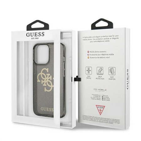 Guess Glitter 4G Big Logo - iPhone 13 Pro Max Case (black)