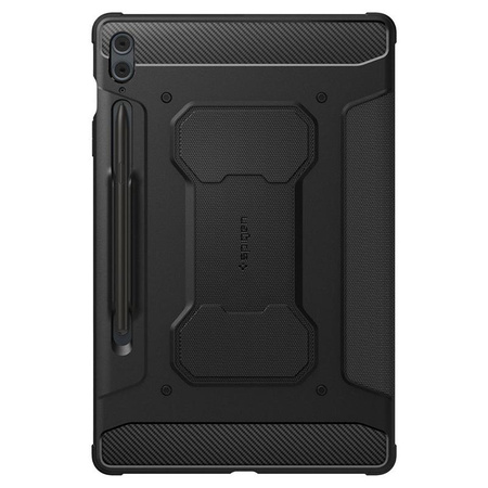 Spigen Rugged Armor Pro - Schutzhülle für Samsung Galaxy Tab S9 FE+ 12.4" (Schwarz)