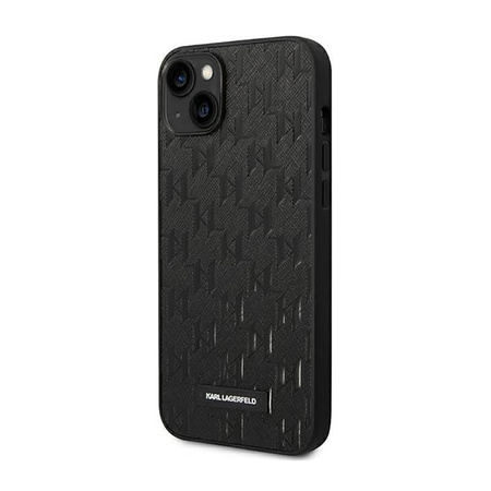 Karl Lagerfeld Saffiano Mono Metal Logo - Etui iPhone 14 (czarny)