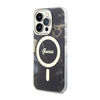 Guess Golden Marble MagSafe - Schutzhülle für iPhone 14 Pro (Schwarz)