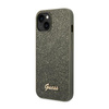 Guess Glitter Flakes Metal Logo Case - iPhone 14 Plus (vert)