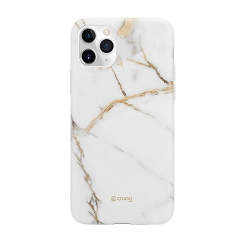 Crong Marble Case - pouzdro pro iPhone 11 Pro (bílé)