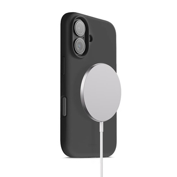 MAGSAFE SILICONE ETUI FOR IPHONE 17 Crong BLACK MAGNETIC CASE