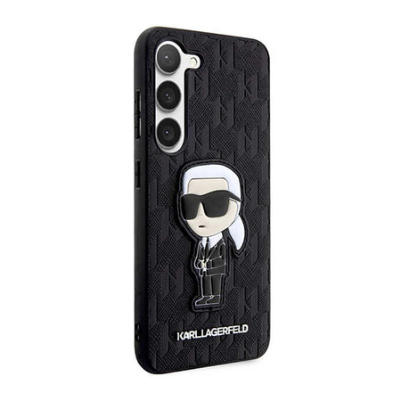 Karl Lagerfeld NFT Saffiano Monogram Ikonik - pouzdro pro Samsung Galaxy S23 (černé)