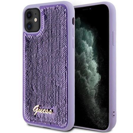 Guess Sequin Script Metal - iPhone 11 tok (lila)
