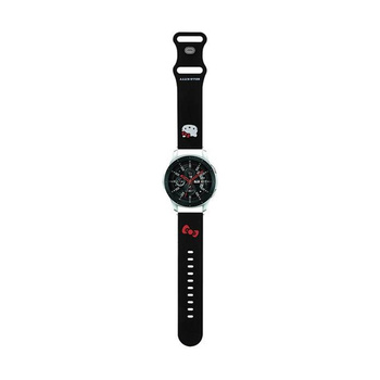 Hello Kitty szilikon Kitty Head - Univerzális szíj okosórához 22 mm (fekete)