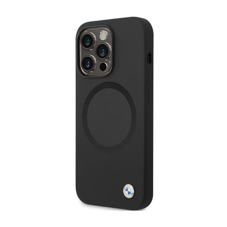 BMW Signature Liquid Silicone MagSafe - Schutzhülle für iPhone 14 Pro (schwarz)