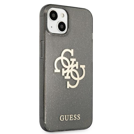 Guess Glitter 4G Big Logo - iPhone 13 mini case (black)
