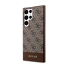Guess 4G Bottom Stripe Metal Logo Collection - Etui Samsung Galaxy S24 Ultra (brązowy)