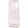 Karl Lagerfeld IML Rhinestones Karl Head - Case for iPhone 16 (pink)